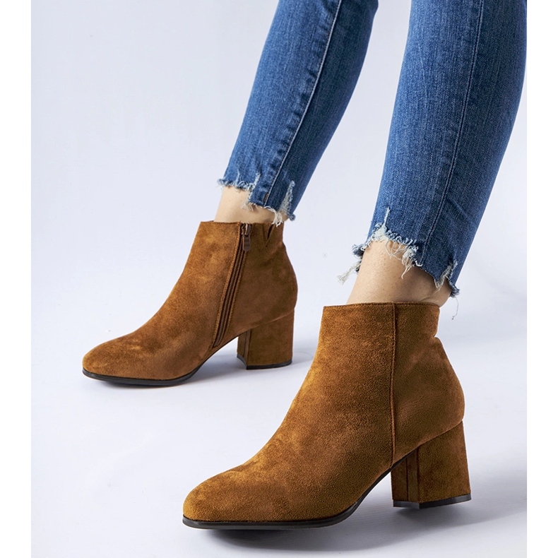 Mapleview brown low-heeled ankle boots 1