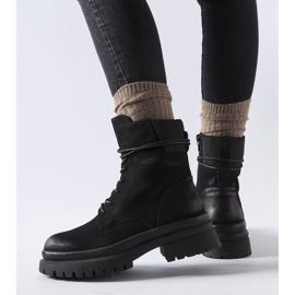 Black Vadnais boots with a worn toe 1