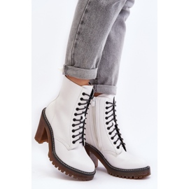 Women's Lace-Up Ankle Boots, White Arove 2