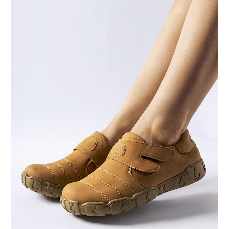 Brown Frencham velcro shoes 1