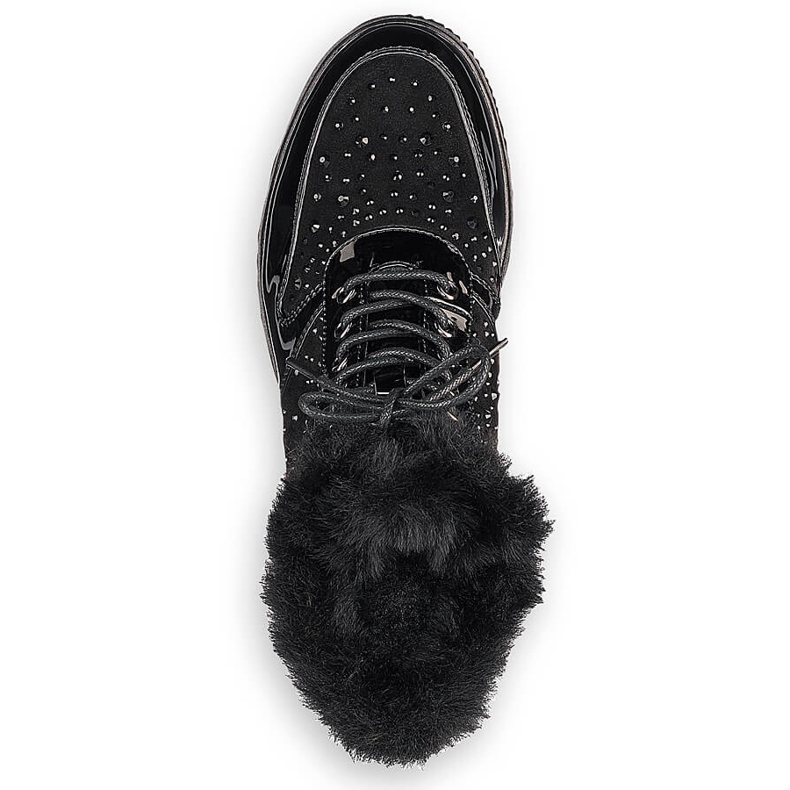 Black Rieker 93312-00 leather insulated leather boots on the platform 2