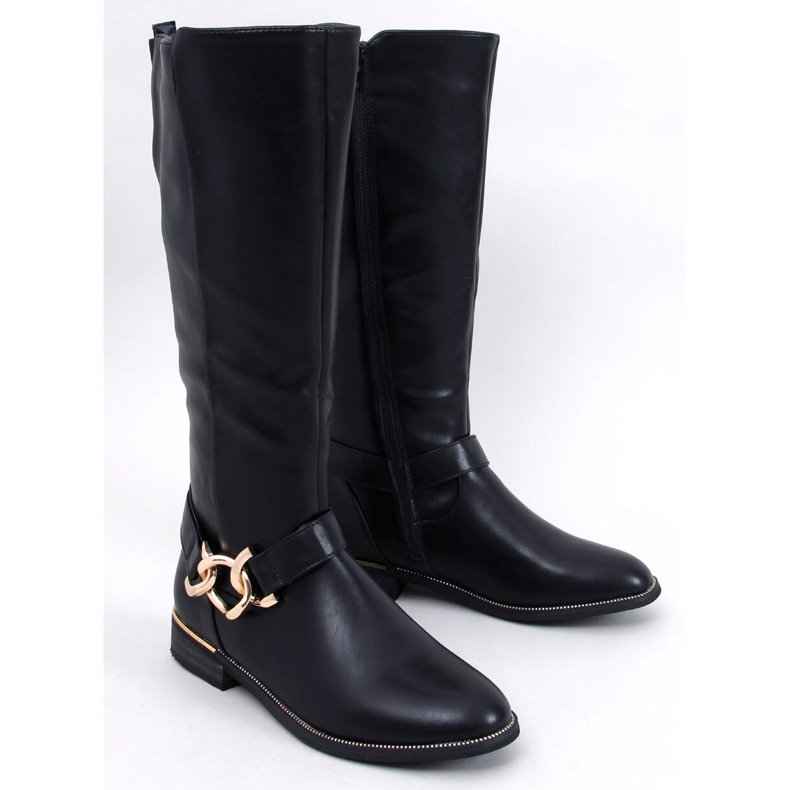 Devers Black chain-link boots 1