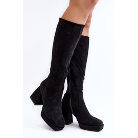 Women's Insulated Boots with Chunky Heels, Black Layala 1