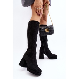 Women's Insulated Boots with Chunky Heels, Black Layala 2