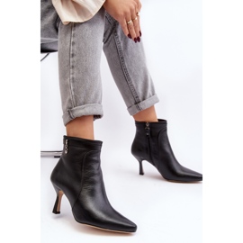 Leather Women's Ankle Boots Maciejka 06301-01 Black 1