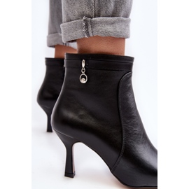 Leather Women's Ankle Boots Maciejka 06301-01 Black 2