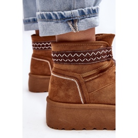 Women's Snow Boots On A Thick Sole With Camel Milson Lacing brown 1