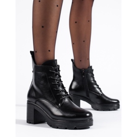W. Potocki Black lace-up ankle boots from Potocki 1