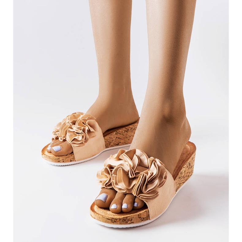 Beige wedge sandals from Estella 1