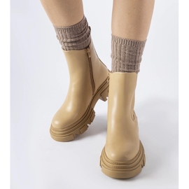 Beige ankle boots with rubber insert D'Isola 1 Beige ankle boots with rubber insert D'Isola 1