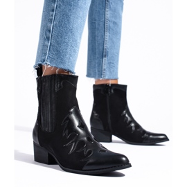 Black women's over-the-ankle cowboy boots from Shelovet 1 Black women's over-the-ankle cowboy boots from Shelovet 1