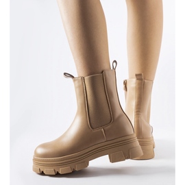 Beige ankle boots on the Placido platform 1 Beige ankle boots on the Placido platform 1