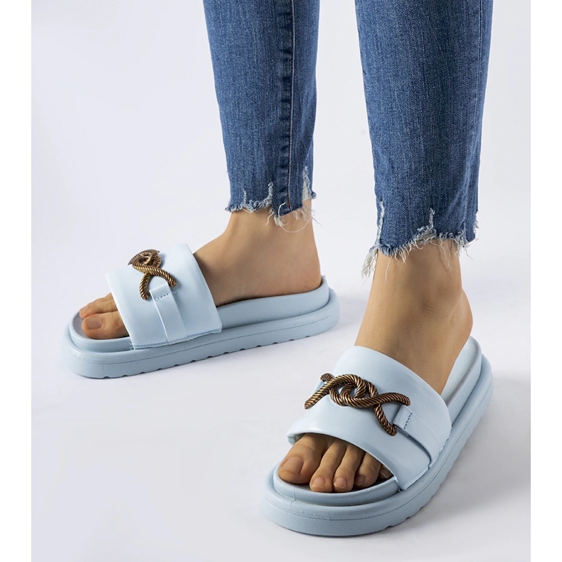 Frédérique blue platform flip-flops 1