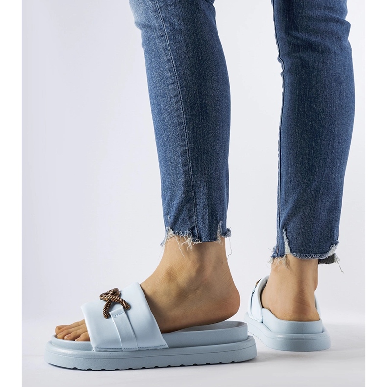 Frédérique blue platform flip-flops 2