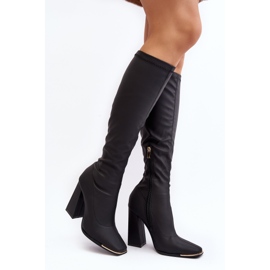 Women's High Heel Boots Black Rishabh 1