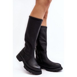 Black Desiren Women's Insulated Flat Heel Boots 1