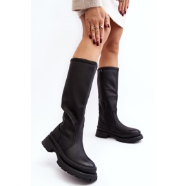 Black Desiren Women's Insulated Flat Heel Boots 2