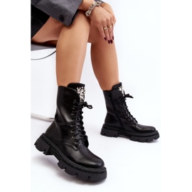 Women's Worker Ankle Boots With Decoration Black Ventora 2 Women's Worker Ankle Boots With Decoration Black Ventora 2