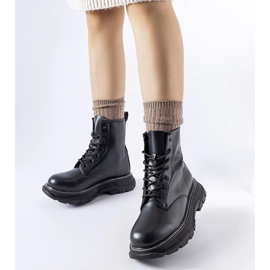 Black workers shoes with a massive Borsano sole 1