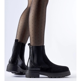 Black ankle boots with a massive Hodges sole 1