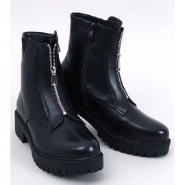 Onley Black protector ankle boots with zipper 1