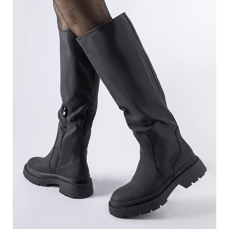 Matte black classic Edwards boots 1