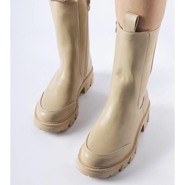 Beige massive insulated Morbello ankle boots 1 Beige massive insulated Morbello ankle boots 1