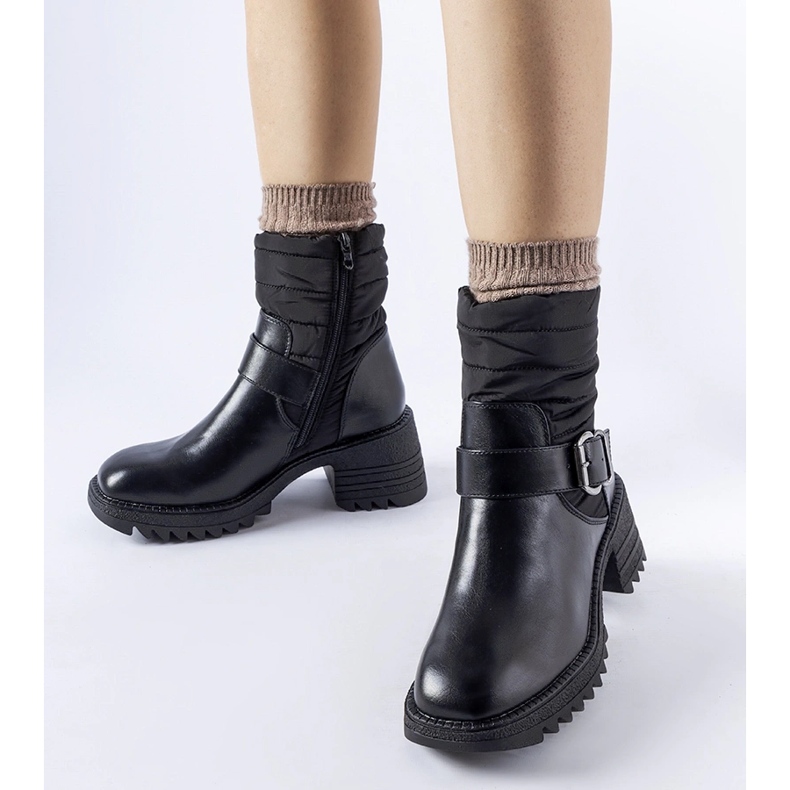 Black warm boots with a massive Nisri sole 1