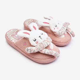 Children's Pink Bunny Slippers with a Thick Sole, Dasca 1