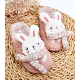 Children's Pink Bunny Slippers with a Thick Sole, Dasca 2 Children's Pink Bunny Slippers with a Thick Sole, Dasca 2