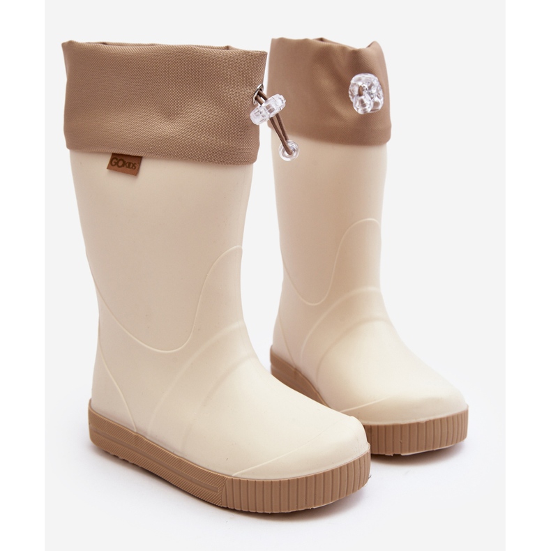 Lemigo Wave Gokids 983 Children's Wellington Boots with Collar, Beige 2 Lemigo Wave Gokids 983 Children's Wellington Boots with Collar, Beige 2