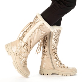 Waterproof women's high-beige snow boots Rieker Z1083-62 1 Waterproof women's high-beige snow boots Rieker Z1083-62 1