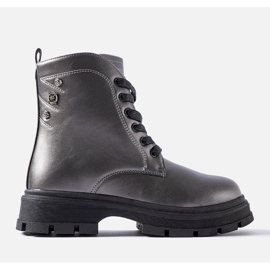 Graphite insulated girls' boots by Basara grey 1 Graphite insulated girls' boots by Basara grey 1