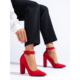 Red Shelovet high heel pumps 1