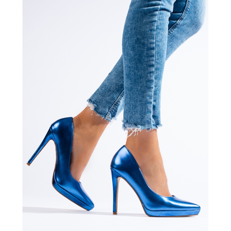 Blue Shelovet high heel pumps violet 2
