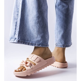 Étoile pink rubber slides 1