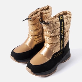 Evento Taziano metallic insulated high snow boots golden 1