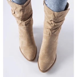 Beige insulated cowboy boots from Filomena 1
