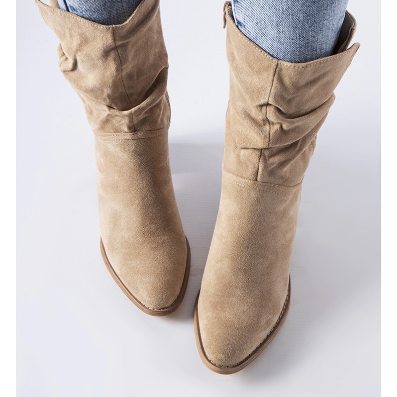 Beige insulated cowboy boots from Filomena 1