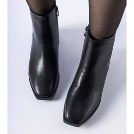 Black insulated square heel boots Boris 1