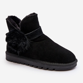 Women's Suede Snow Boots With Cutouts, Black Eraclio 2