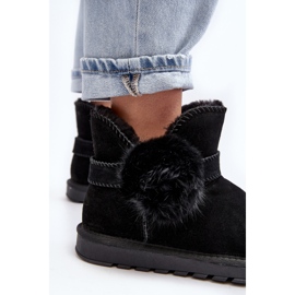 Women's Suede Snow Boots With Cutouts, Black Eraclio 1