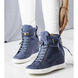 BM Blue wedge sneakers 1