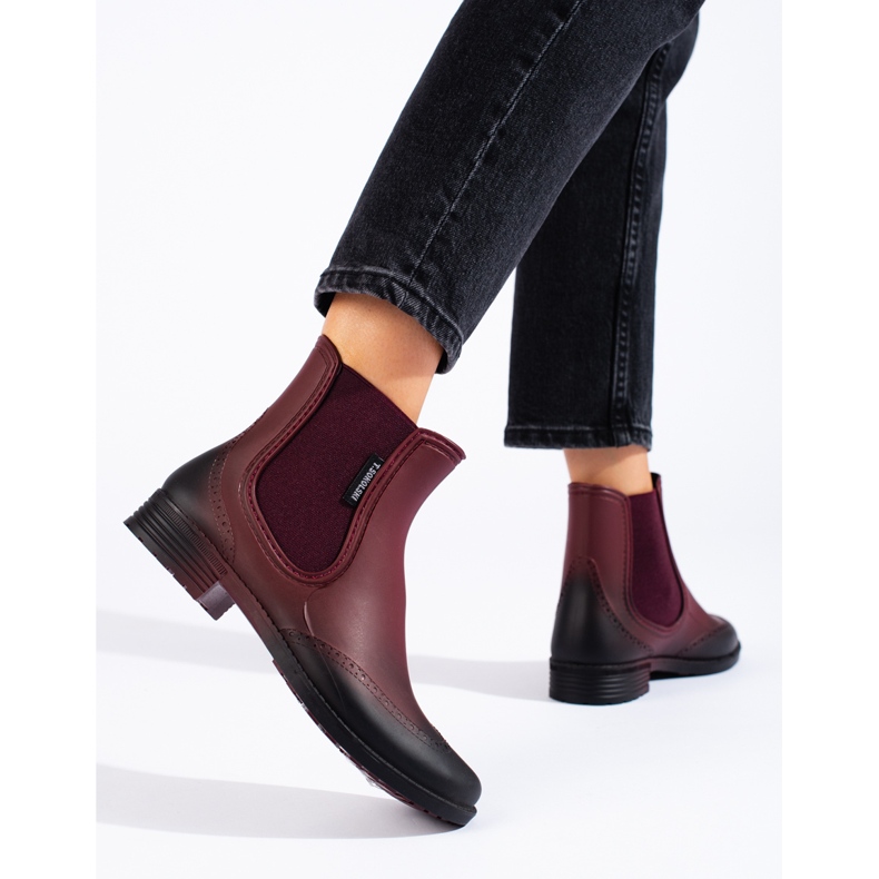 Women's burgundy T.Sokolski chelsea boots red 2