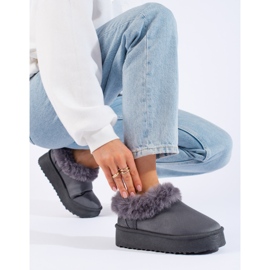 Shelovet women's low gray snow boots grey 1 Shelovet women's low gray snow boots grey 1