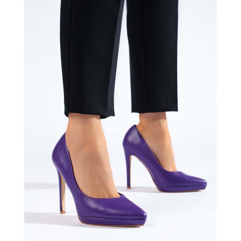 Purple Shelovet high-heeled pumps 2