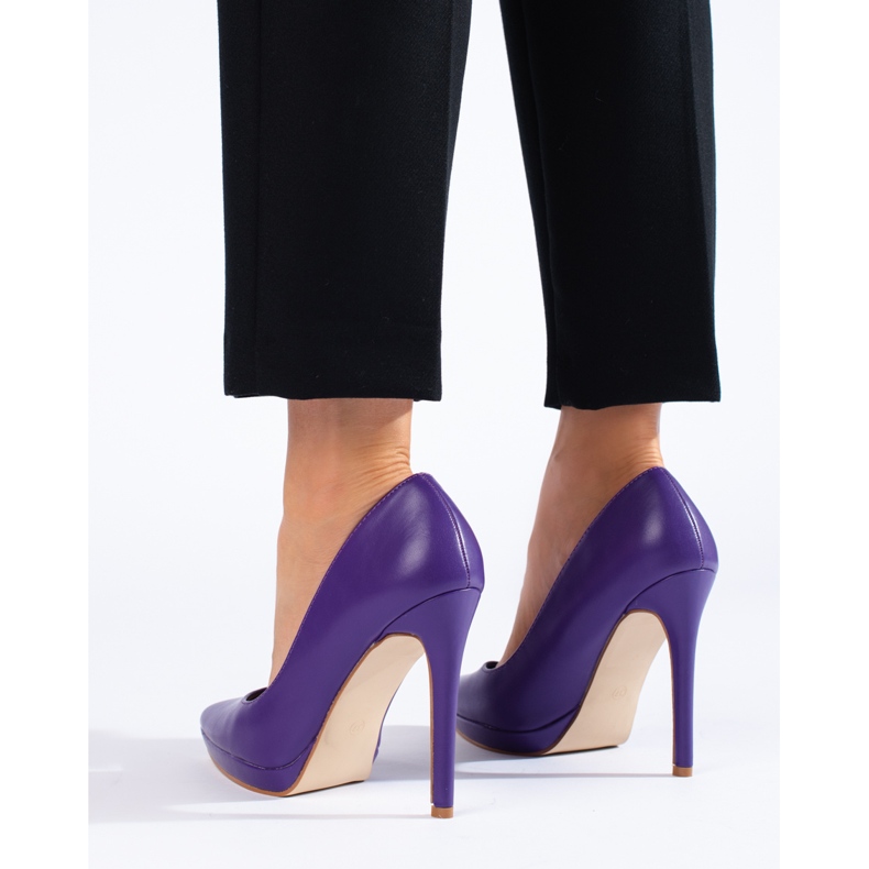 Purple Shelovet high-heeled pumps 1