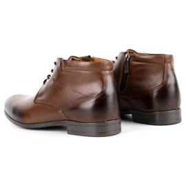 Olivier Men's leather formal shoes insulated 802MA brown 4