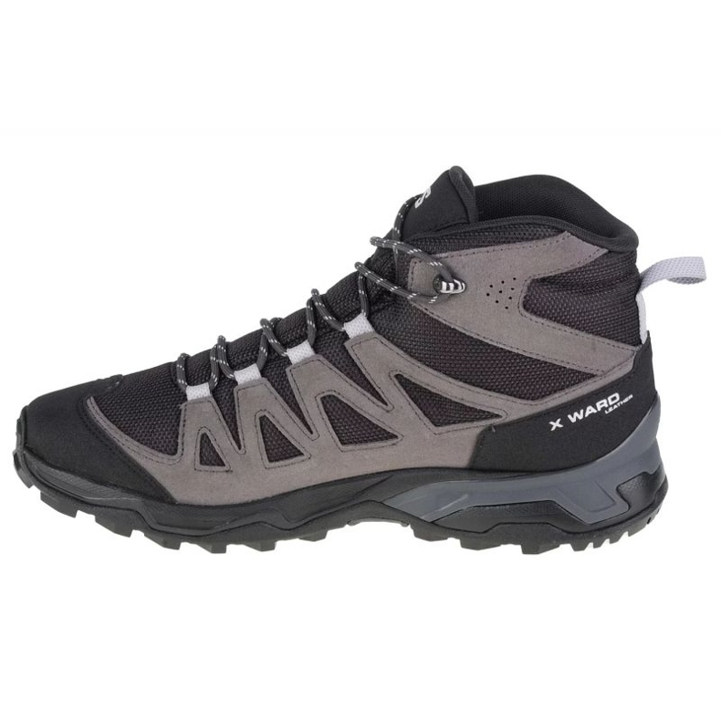 Salomon X Ward Leather Mid Gtx M 471817 shoes grey 1 Salomon X Ward Leather Mid Gtx M 471817 shoes grey 1