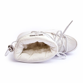 MSMG Children's Insulated Lace-Up Snow Boots White Colina 2